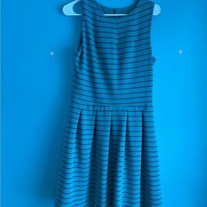 Mossimo Supply Co. Teal and Black Striped Sleeveless Dress